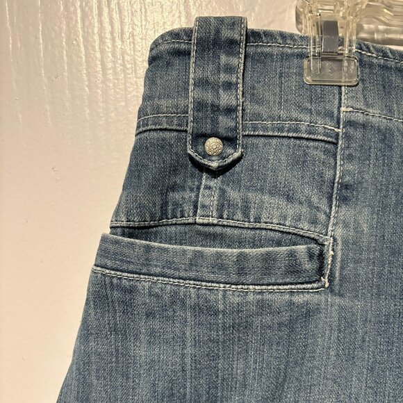 Long denim Style J skirt - Picture 2 of 5
